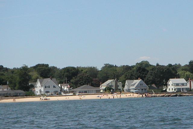 Black Point beach from boat