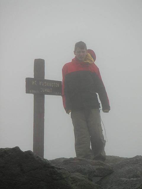 Alex at Mt Washington Summit
